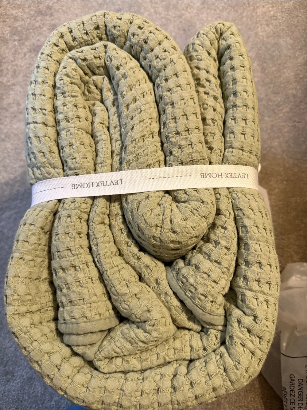 Levtex Sage Green Waffle Quilt Set